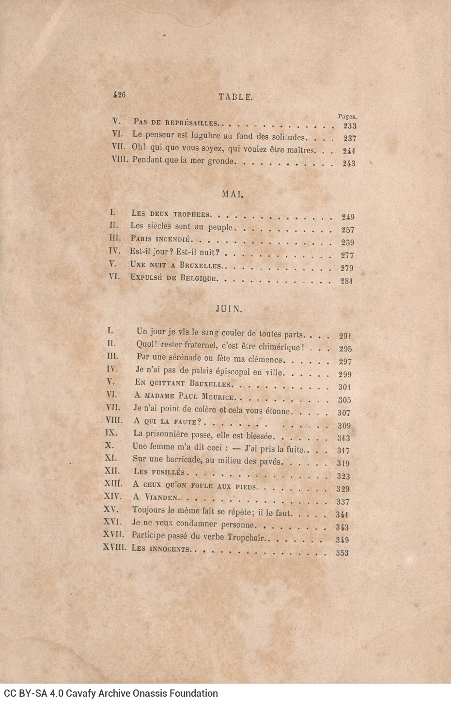 25 x 16 εκ. 10 σ. χ.α. + 427 σ. + 3 σ. χ.α., όπου στη ράχη η τιμή του βιβλίου “7 francs 